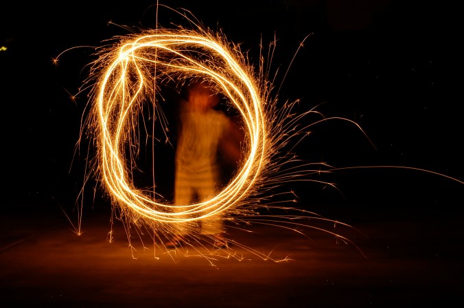 Sparklers, going solo